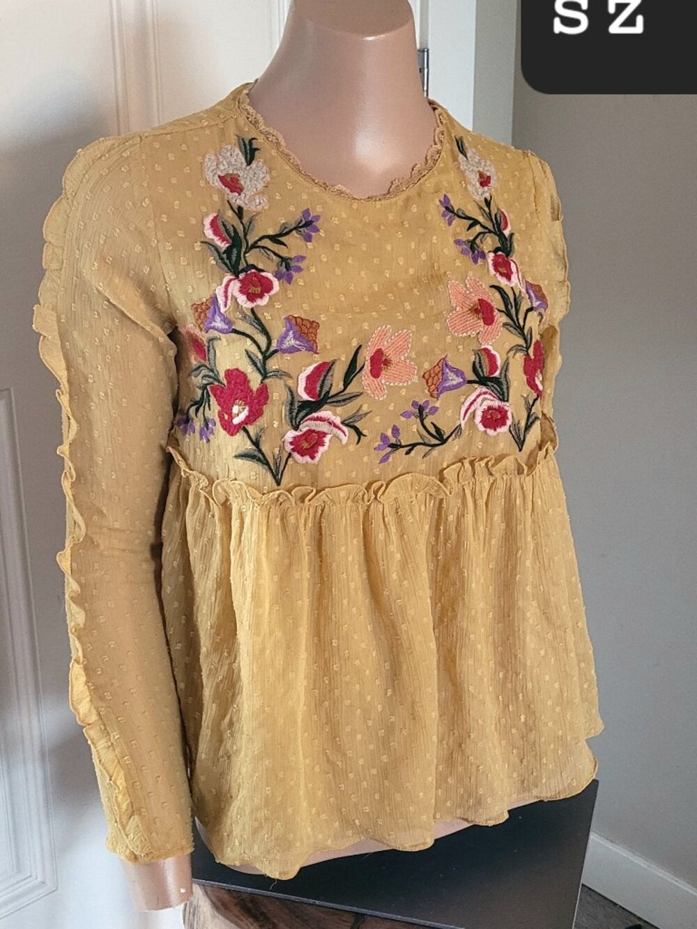 Yellow bohemian shirt